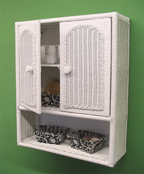 Wicket Laundry Basket and Bathroom Shelves
